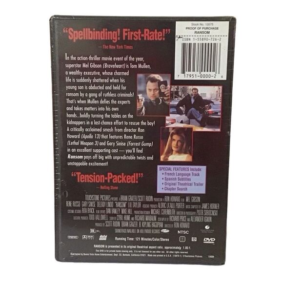 Ransom DVD NEW Mel Gibson - 5/$20 - Picture 2 of 3